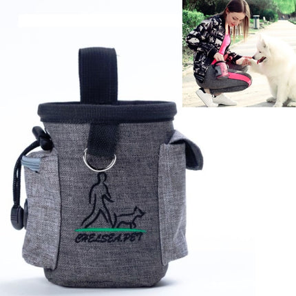 Pet Training Waist Bag Outdoor Multifunctional Snack Bag Pet Supplies(Light Grey)-garmade.com