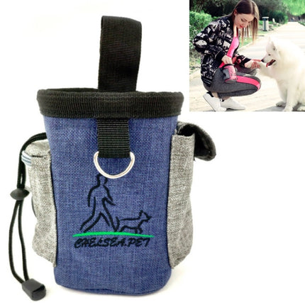Pet Training Waist Bag Outdoor Multifunctional Snack Bag Pet Supplies(Denim Blue)-garmade.com