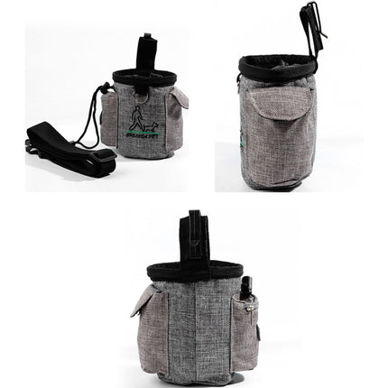Pet Training Waist Bag Outdoor Multifunctional Snack Bag Pet Supplies(Grey)-garmade.com