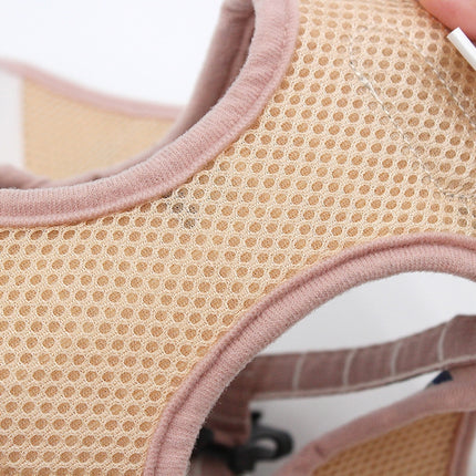 Reflective & Breathable Vest Traction Rope Pet Chest Leash, Size:XS(Khaki)-garmade.com