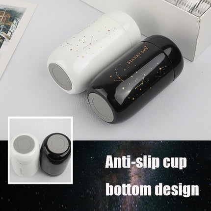 Portable Children Mini Cute Vacuum Flask Star Pocket Water Cup(Star Black)-garmade.com
