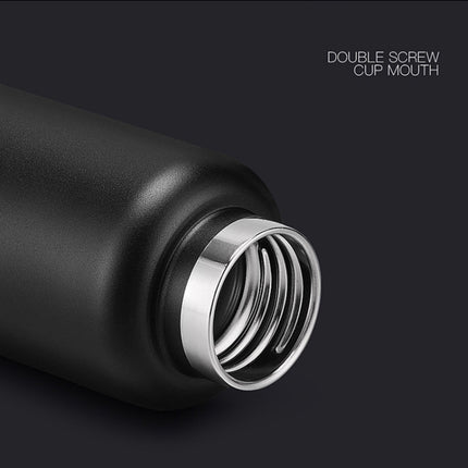 CUPSLION Stainless Steel Large-Capacity Vacuum Flask Outdoor Space Cup Vehicle-Mounted Water Cup(Black)-garmade.com