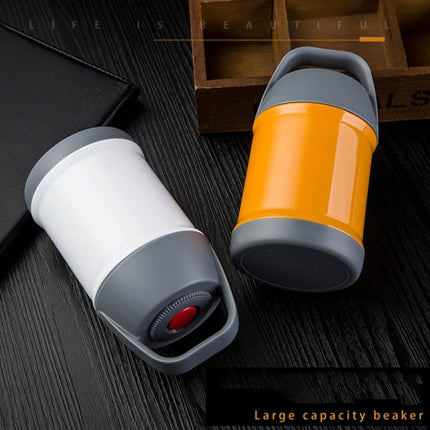Stainless Steel Vacuum Stew Pot Portable Student Heat Preservation Lunch Box, Capacity: 450ml(Orange)-garmade.com