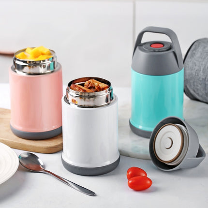 Stainless Steel Vacuum Stew Pot Portable Student Heat Preservation Lunch Box, Capacity: 450ml(Green)-garmade.com