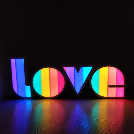 LED Letter Light Box Conjoined LOVE Shape Decoration Lamp(Light Box 1)-garmade.com