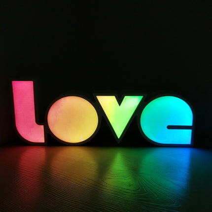 LED Letter Light Box Conjoined LOVE Shape Decoration Lamp(Light Box 2)-garmade.com
