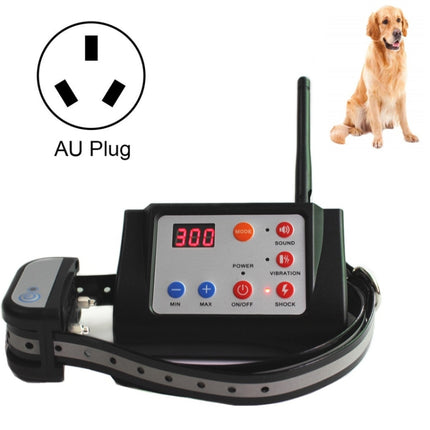 2 In 1 Smart Wireless Waterproof Fence Remote Dog Trainer with Collar, Style:420G(AU Plug)-garmade.com