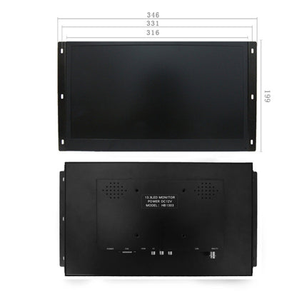 ZGYNK HB1303Q Embedded Industrial Capacitive Touch Display, US Plug, Size: 13.3 inch, Style:Resistor-garmade.com