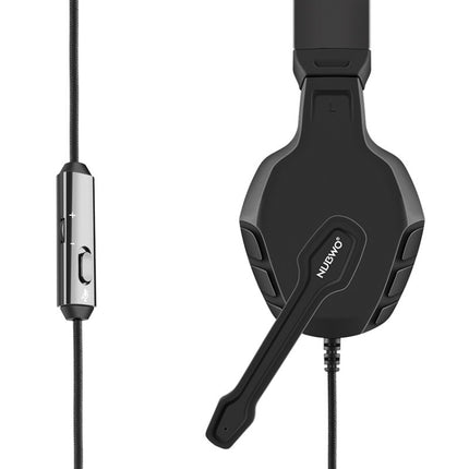 NUBWO U3 Computer Head-Mounted Gaming Subwoofer Headphone, Cable Length:1.6m(Black)-garmade.com