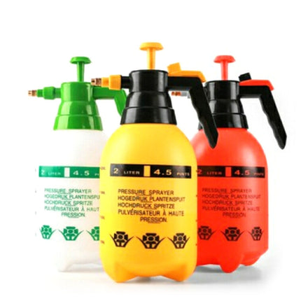 2L Car Washing Pressure Spray Pot Auto High Corrosion Resistance Clean Pump Pressurized Sprayer Bottle(Orange)-garmade.com
