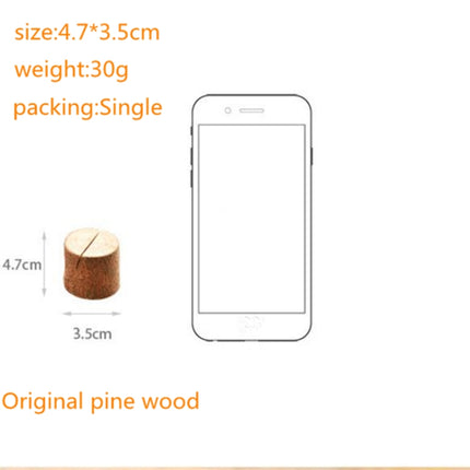 Wooden Stump Shape Wedding Party Reception Place Card Holder Stand Number Name Table Menu Picture Photo Clip Card Holder-garmade.com