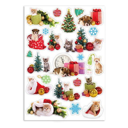 1 Set Christmas Cartoon Illustration Kids Toy Stickers, Size: 148x210mm(P-1)-garmade.com