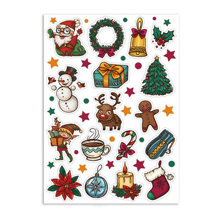 1 Set Christmas Cartoon Illustration Kids Toy Stickers, Size: 148x210mm(P-2)-garmade.com