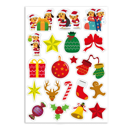 1 Set Christmas Cartoon Illustration Kids Toy Stickers, Size: 148x210mm(P-4)-garmade.com