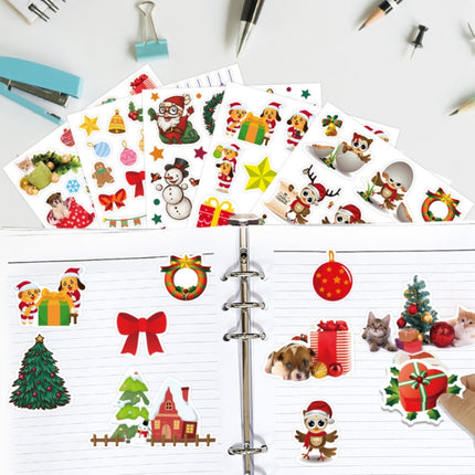 1 Set Christmas Cartoon Illustration Kids Toy Stickers, Size: 148x210mm(P-5)-garmade.com