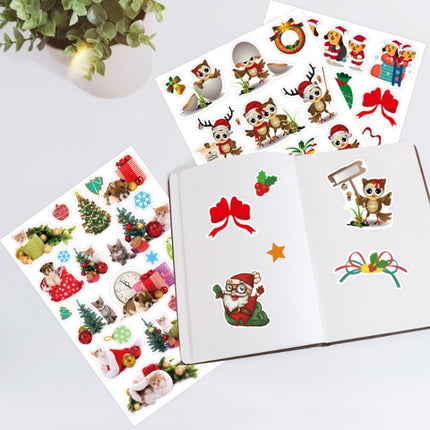 1 Set Christmas Cartoon Illustration Kids Toy Stickers, Size: 148x210mm(P-3)-garmade.com