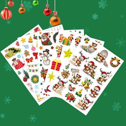 1 Set Christmas Cartoon Illustration Kids Toy Stickers, Size: 148x210mm(P-1)-garmade.com