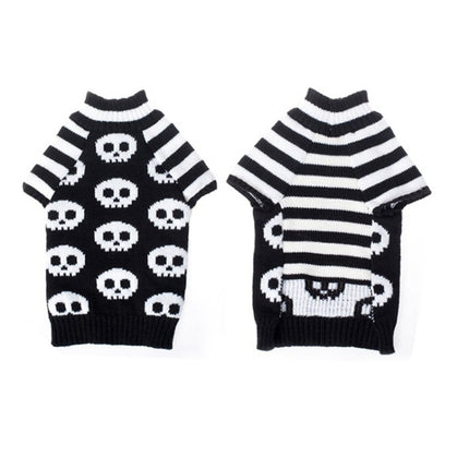 Halloween Skull Pet Sweater Cat & Dog Costume, Size: XXS-garmade.com
