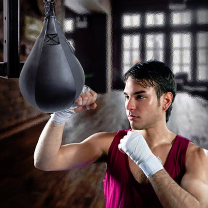 Boxing Speed Ball Fitness Vent Ball Adult Hanging Free Punching Bag(Pear Shape Red & Bllack)-garmade.com