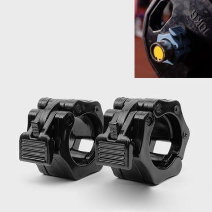 2 PCS Professional Barbell BuckleHead Quick Lock, Size:25mm(Black)-garmade.com