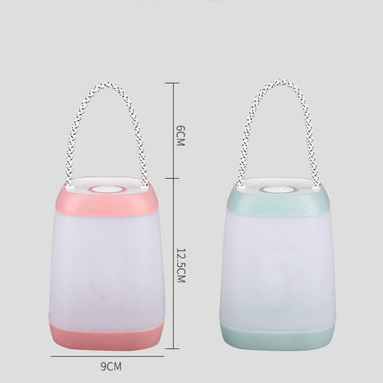Portable Night Light Bedroom Baby Nursing Eye Protection Bedside Lamp, Style:Dry Battery(Pink)-garmade.com