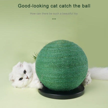 Sisal Wear-Resistant Claw Grinder Cat Catch Ball(White)-garmade.com