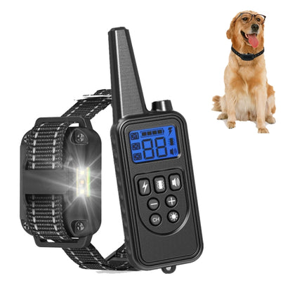 Bark Stopper Pet Supplies Collar Remote Control Collar Dog Training Device, Style:880-1 Black-garmade.com