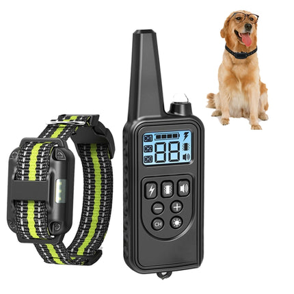 Bark Stopper Pet Supplies Collar Remote Control Collar Dog Training Device, Style:880-1 Green-garmade.com
