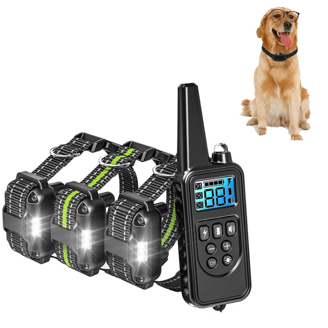 Bark Stopper Pet Supplies Collar Remote Control Collar Dog Training Device, Style:880-3-garmade.com