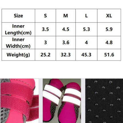 4 in 1 Pet Shoes Dog Shoes Walking Shoes Small Dogs Pet Supplies, Size: XL(Black)-garmade.com