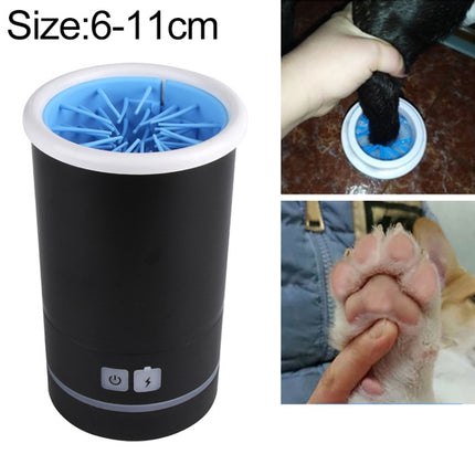 Pets Automatic Foot-Washing Cup Cats Dogs Extremities Cleaning Artifact, Size:S 6-11cm(Black)-garmade.com