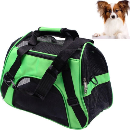 Portable Pet Backpack Dog Go Out Messenger Folding Bag Pet Supplies, Specification: Small(Green)-garmade.com