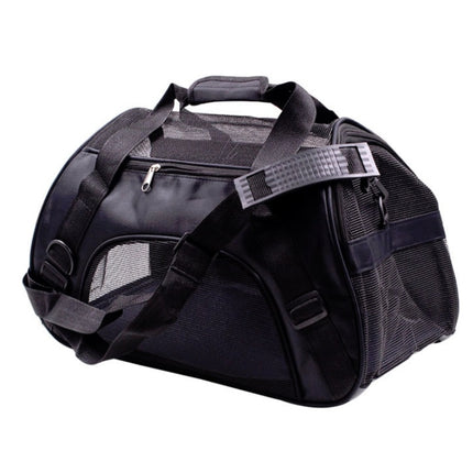 Portable Pet Backpack Dog Go Out Messenger Folding Bag Pet Supplies, Specification: Small(Black)-garmade.com