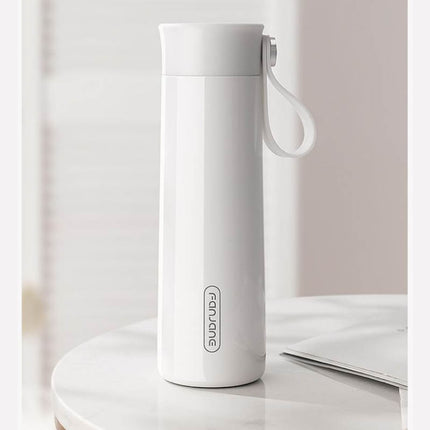 FANJANE Reminder Drinking Smart Thermos Cup(White)-garmade.com