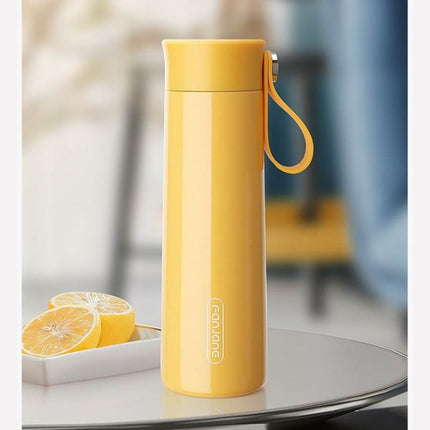 FANJANE Reminder Drinking Smart Thermos Cup(Yellow)-garmade.com