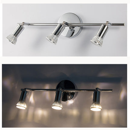 LED Chandelier Ceiling-mounted 9W Background Wall Adjustable Mirror Front Wall Light, Light color:Warm Light-garmade.com