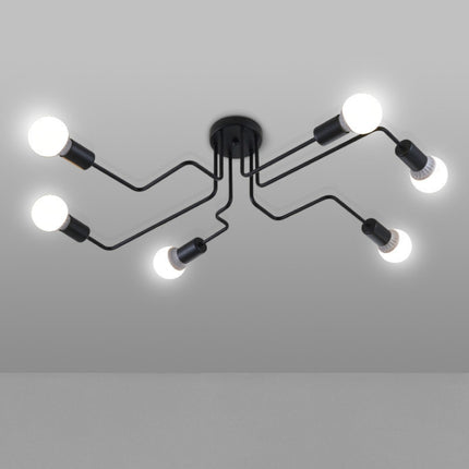 Modern Minimalist Shaped Spider Ceiling Lamp Chandelier, AC 220V, Light Source:with LED White Bulbs(6 Heads)-garmade.com