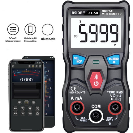 BSIDE ZT-5B Smart Bluetooth 6000 Words Automatic Range Digital Multimeter-garmade.com