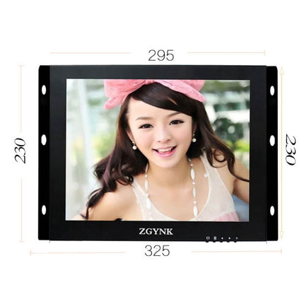 ZGYNK B1042 Portable High-Definition Metal Computer Monitor Display, Size:12 inch VGA AV HDMI BNC-garmade.com