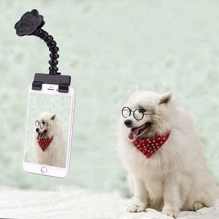 Pet Camera Artifact Dog Cat Looking At Camera Phone Clip(Black)-garmade.com