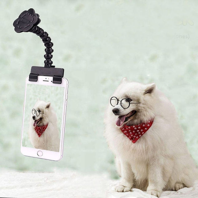Pet Camera Artifact Dog Cat Looking At Camera Phone Clip(Black)-garmade.com