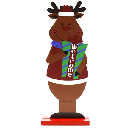 Christmas Festival Decorations Wooden Figure Desktop Decoration, Specification: Elk Gift-garmade.com