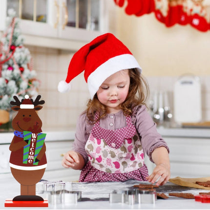 Christmas Festival Decorations Wooden Figure Desktop Decoration, Specification: Elk Gift-garmade.com