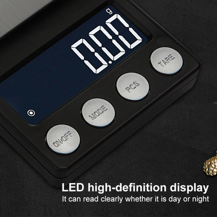 High-Precision Electronic Scale Mini Portable Jewellery Medicine Scale, Style:500g/0.01g-garmade.com