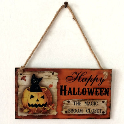 Halloween Ghost Festival Wooden Crafts Listing Decoration Gift Hanging Board(JM00581)-garmade.com