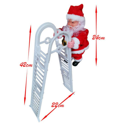 Electric Santa Claus Toy Christmas Children Gift Decoration, Specification: Double Ladder C-garmade.com