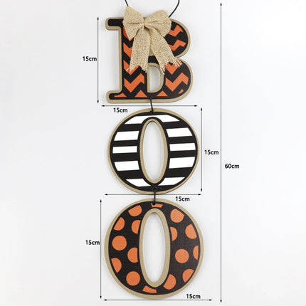 Wooden Halloween BOO Letters Home Decoration Hanging Crafts-garmade.com