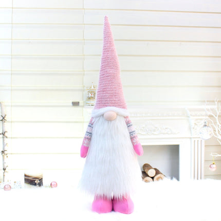 Christmas Faceless Dolls Holiday Decorations Children Gift, Style:32011(White)-garmade.com