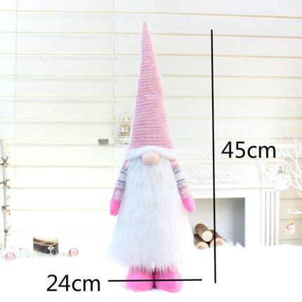 Christmas Faceless Dolls Holiday Decorations Children Gift, Style:32011(White)-garmade.com