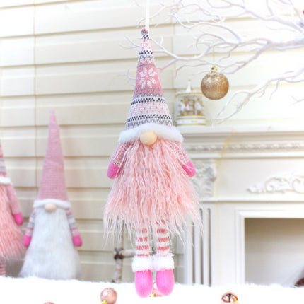 Christmas Faceless Dolls Holiday Decorations Children Gift, Style:32017(Pink)-garmade.com